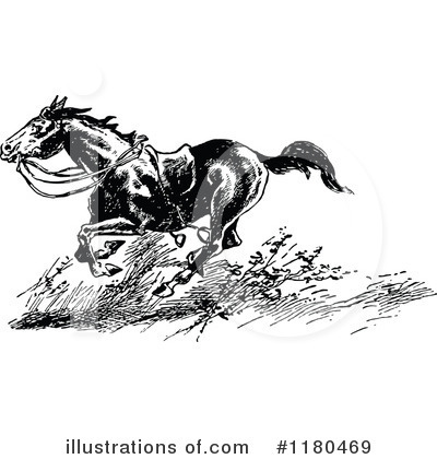 Royalty-Free (RF) Horse Clipart Illustration by Prawny Vintage - Stock Sample #1180469