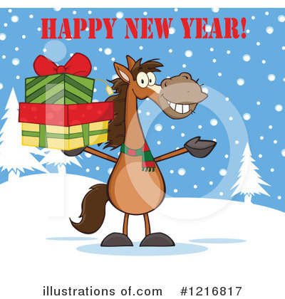 Royalty-Free (RF) Horse Clipart Illustration by Hit Toon - Stock Sample #1216817