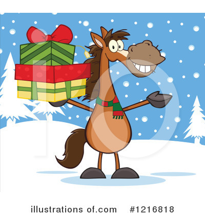 Royalty-Free (RF) Horse Clipart Illustration by Hit Toon - Stock Sample #1216818