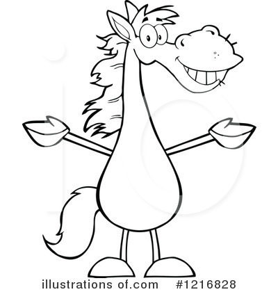 Royalty-Free (RF) Horse Clipart Illustration by Hit Toon - Stock Sample #1216828