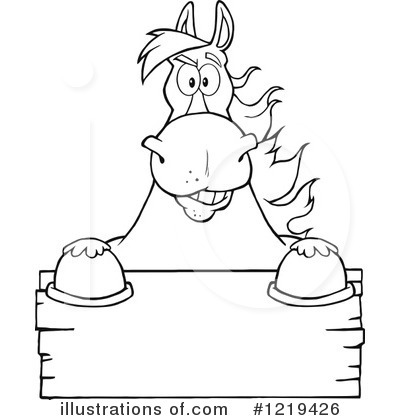 Royalty-Free (RF) Horse Clipart Illustration by Hit Toon - Stock Sample #1219426