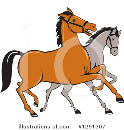 Royalty-Free (RF) Horse Clipart Illustration by patrimonio - Stock Sample #1291307