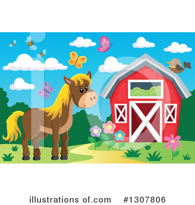 Royalty-Free (RF) Horse Clipart Illustration by visekart - Stock Sample #1307806