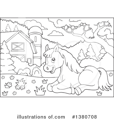 Royalty-Free (RF) Horse Clipart Illustration by visekart - Stock Sample #1380708