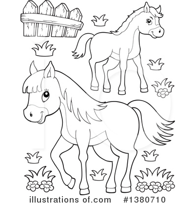 Royalty-Free (RF) Horse Clipart Illustration by visekart - Stock Sample #1380710