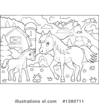 Royalty-Free (RF) Horse Clipart Illustration by visekart - Stock Sample #1380711