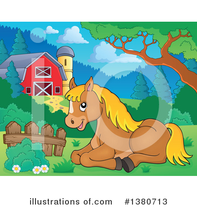 Royalty-Free (RF) Horse Clipart Illustration by visekart - Stock Sample #1380713