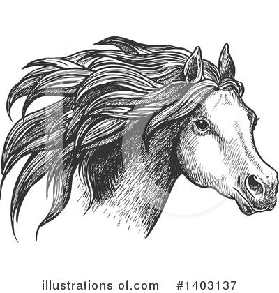 Royalty-Free (RF) Horse Clipart Illustration by Vector Tradition SM - Stock Sample #1403137
