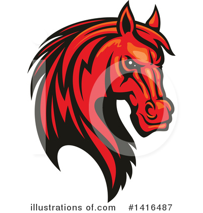 Royalty-Free (RF) Horse Clipart Illustration by Vector Tradition SM - Stock Sample #1416487