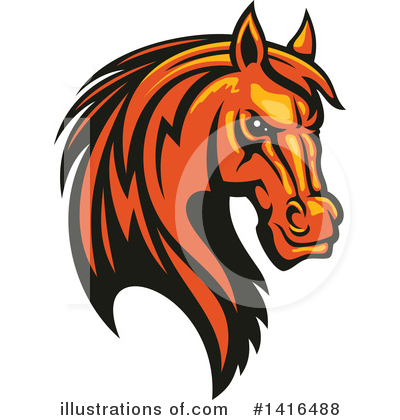 Royalty-Free (RF) Horse Clipart Illustration by Vector Tradition SM - Stock Sample #1416488