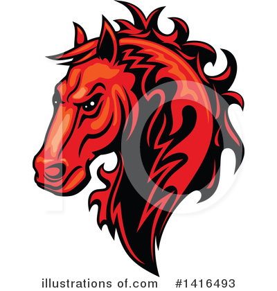 Royalty-Free (RF) Horse Clipart Illustration by Vector Tradition SM - Stock Sample #1416493