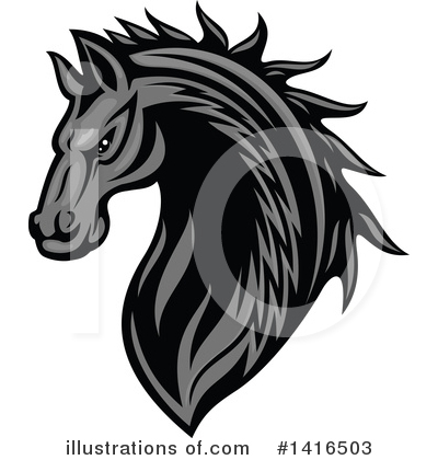 Royalty-Free (RF) Horse Clipart Illustration by Vector Tradition SM - Stock Sample #1416503