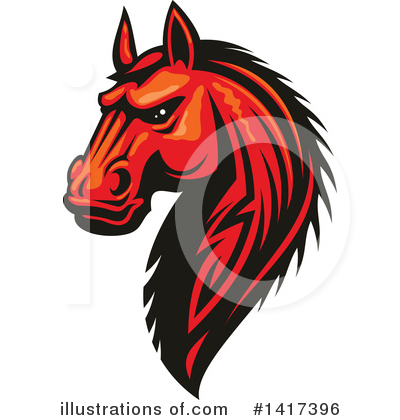 Royalty-Free (RF) Horse Clipart Illustration by Vector Tradition SM - Stock Sample #1417396