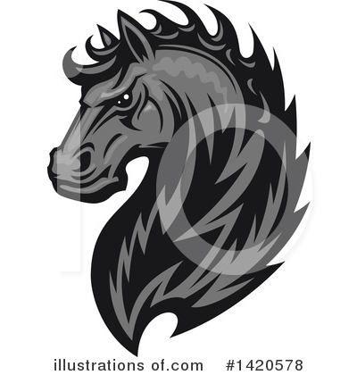 Royalty-Free (RF) Horse Clipart Illustration by Vector Tradition SM - Stock Sample #1420578