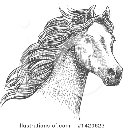 Royalty-Free (RF) Horse Clipart Illustration by Vector Tradition SM - Stock Sample #1420623