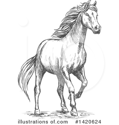 Royalty-Free (RF) Horse Clipart Illustration by Vector Tradition SM - Stock Sample #1420624