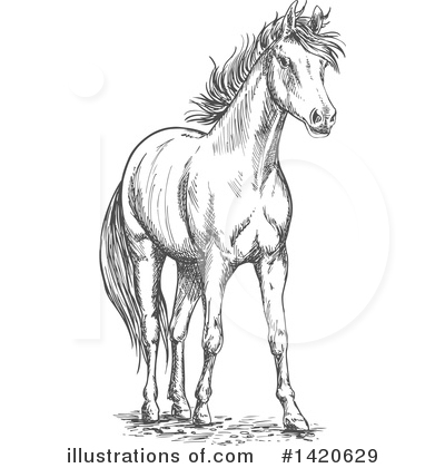 Royalty-Free (RF) Horse Clipart Illustration by Vector Tradition SM - Stock Sample #1420629
