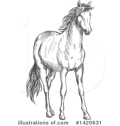 Royalty-Free (RF) Horse Clipart Illustration by Vector Tradition SM - Stock Sample #1420631