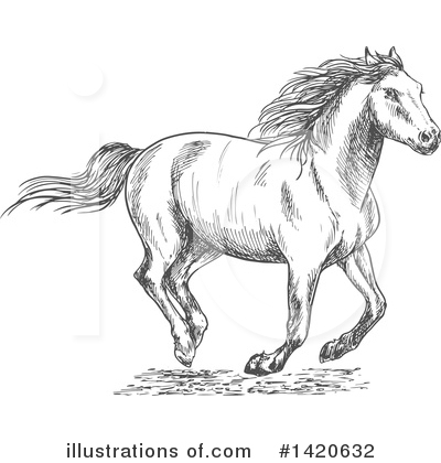 Royalty-Free (RF) Horse Clipart Illustration by Vector Tradition SM - Stock Sample #1420632