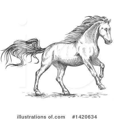 Royalty-Free (RF) Horse Clipart Illustration by Vector Tradition SM - Stock Sample #1420634