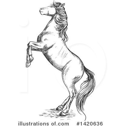 Royalty-Free (RF) Horse Clipart Illustration by Vector Tradition SM - Stock Sample #1420636