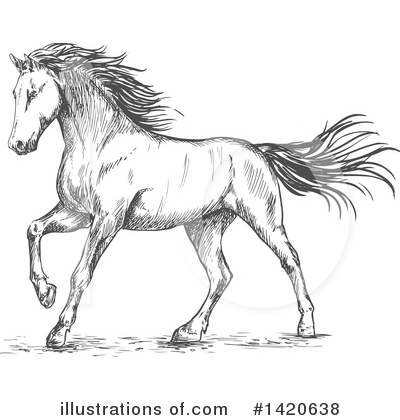 Royalty-Free (RF) Horse Clipart Illustration by Vector Tradition SM - Stock Sample #1420638