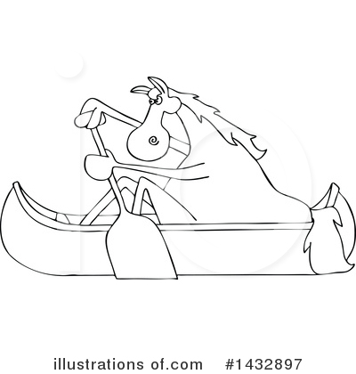 Canoe Clipart #1432897 by djart