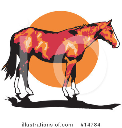 Royalty-Free (RF) Horse Clipart Illustration by Andy Nortnik - Stock Sample #14784