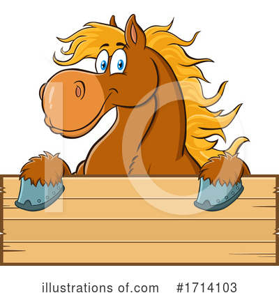 Royalty-Free (RF) Horse Clipart Illustration by Hit Toon - Stock Sample #1714103