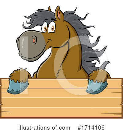 Royalty-Free (RF) Horse Clipart Illustration by Hit Toon - Stock Sample #1714106