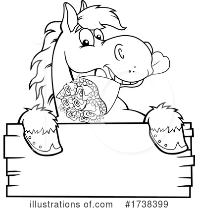 Royalty-Free (RF) Horse Clipart Illustration by Hit Toon - Stock Sample #1738399