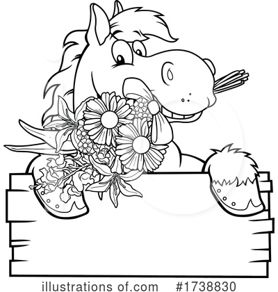 Royalty-Free (RF) Horse Clipart Illustration by Hit Toon - Stock Sample #1738830