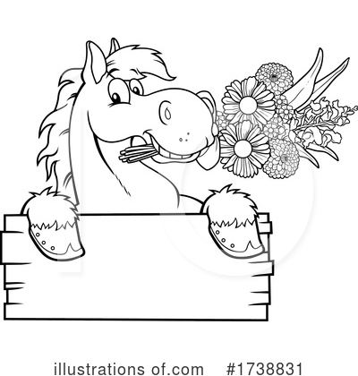 Royalty-Free (RF) Horse Clipart Illustration by Hit Toon - Stock Sample #1738831