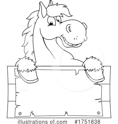Royalty-Free (RF) Horse Clipart Illustration by Hit Toon - Stock Sample #1751838