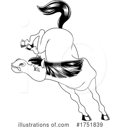 Royalty-Free (RF) Horse Clipart Illustration by Hit Toon - Stock Sample #1751839
