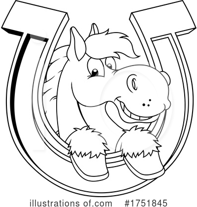 Royalty-Free (RF) Horse Clipart Illustration by Hit Toon - Stock Sample #1751845