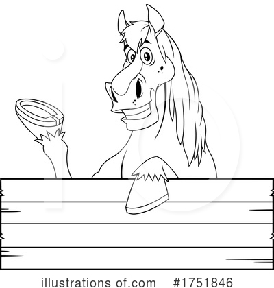 Royalty-Free (RF) Horse Clipart Illustration by Hit Toon - Stock Sample #1751846