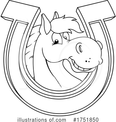 Royalty-Free (RF) Horse Clipart Illustration by Hit Toon - Stock Sample #1751850