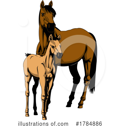 Royalty-Free (RF) Horse Clipart Illustration by Hit Toon - Stock Sample #1784886