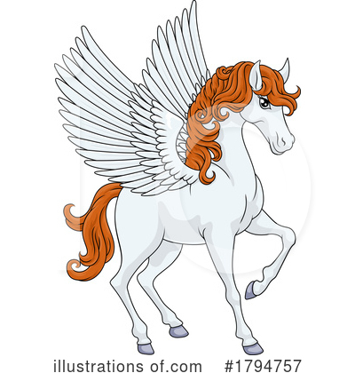 Winged Horse Clipart #1794757 by AtStockIllustration