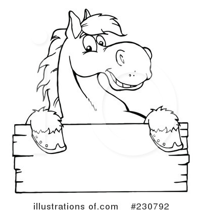 Royalty-Free (RF) Horse Clipart Illustration by Hit Toon - Stock Sample #230792