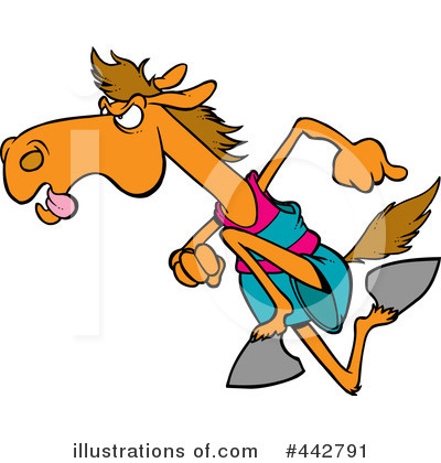 Royalty-Free (RF) Horse Clipart Illustration by toonaday - Stock Sample #442791