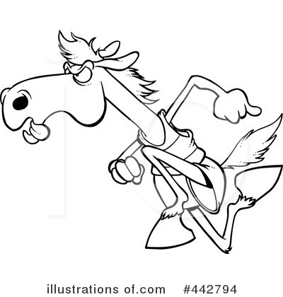 Royalty-Free (RF) Horse Clipart Illustration by toonaday - Stock Sample #442794
