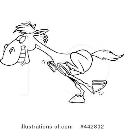 Royalty-Free (RF) Horse Clipart Illustration by toonaday - Stock Sample #442802