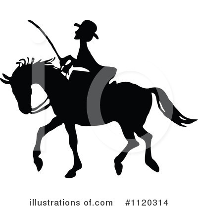 Royalty-Free (RF) Horseback Clipart Illustration by Prawny Vintage - Stock Sample #1120314