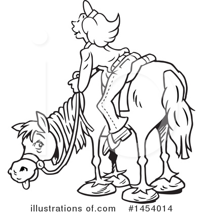 Royalty-Free (RF) Horseback Clipart Illustration by Johnny Sajem - Stock Sample #1454014