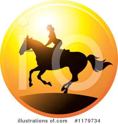 Royalty-Free (RF) Horseback Riding Clipart Illustration by Lal Perera - Stock Sample #1179734