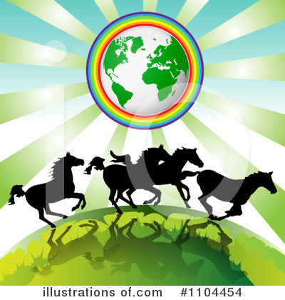 Royalty-Free (RF) Horses Clipart Illustration by merlinul - Stock Sample #1104454
