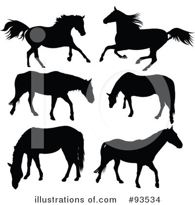 Royalty-Free (RF) Horses Clipart Illustration by Pushkin - Stock Sample #93534