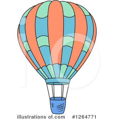 Royalty-Free (RF) Hot Air Balloon Clipart Illustration by Vector Tradition SM - Stock Sample #1264771